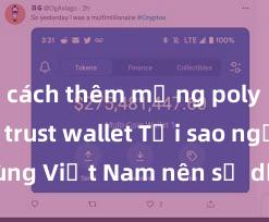 cách thêm mạng polygon vào trust wallet Tại sao người dùng Việt Nam nên sử dụng Trust Wallet? Lợi ích và rủi ro